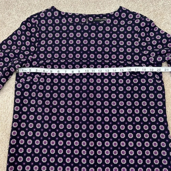 Banana Republic Factory Dress Womens Size 12 Purple Black Shift Dress Ladies - Picture 7 of 14
